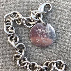 Vintage Tiffany silver charm '98 bracelet Harvard